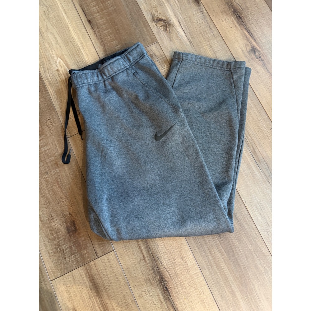 Nike Mens XL Dri-FIT Therma Training Pants Gray Fleece Joggers 932253-071